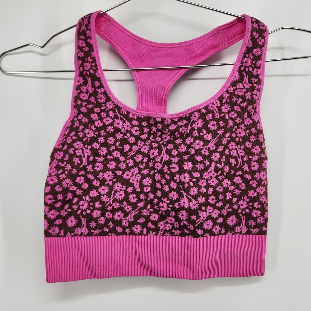 Victoria's Secret PINK Women's S-DD Pink Seamless Reversible Sports Bra NWT‎